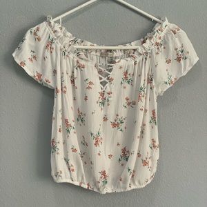 Off-shoulder floral top
